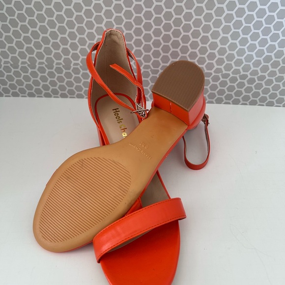 Heels Charm NWOT Orange  Block Heels Women’s 
Size 8M - Picture 5 of 5